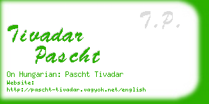 tivadar pascht business card